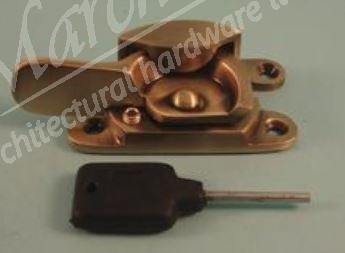 Narrow Locking Fitch Fastener - Antique Brass