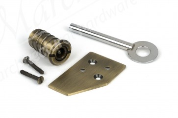 Flush Fit Sash Stop Antique Brass