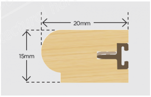 20mm x 15mm Timber Staff Bead and Carrier 3m - Primed (Pack 10)