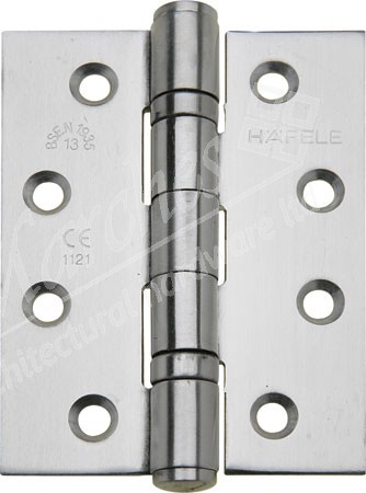 Stainless steel 2BB butt hinge, 102 x 76 mm
