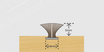 Exitex Slide Pile 4.8mm x 5mm with fin 100M Roll - Brown 