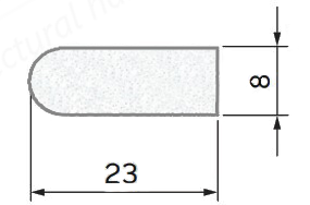 Exiwood Solid Parting Bead 23mm x 8mm x 3m White (Pack 10)