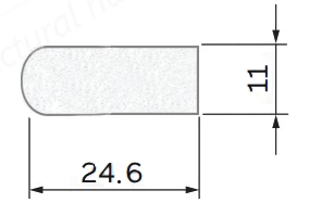 Exiwood Solid Parting Bead 24.6mm x 11mm x 3m White (Pack 10)