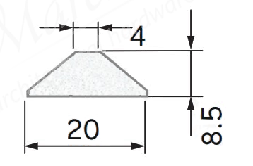 Exiwood Georgian Bevelled Bar 20mm x 8.5mm x 4mm x 3m White (Pack 10)