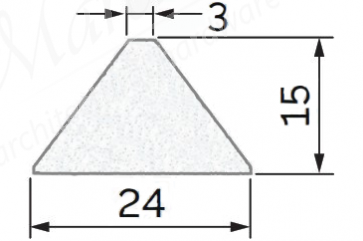 Exiwood Georgian Bevelled Bar 24mm x 15mm x 3mm x 3m White (Pack 10)
