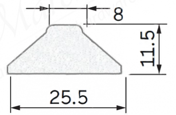 Exiwood Georgian Bevelled Bar 25.5mm x 11.5mm x 8mm x 3m White (Pack 10)