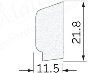 Exiwood Glazing Bead 21.8mm x 11.5mm x 3m White (Pack 10)