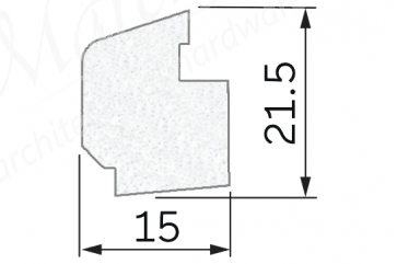 Exiwood Glazing Bead 21.5mm x 15mm x 3m White (Pack 10)