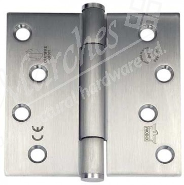 Stainless steel, fixed pin, 3 knuckle, concealed bearing butt hinge, 102 x 102 mm