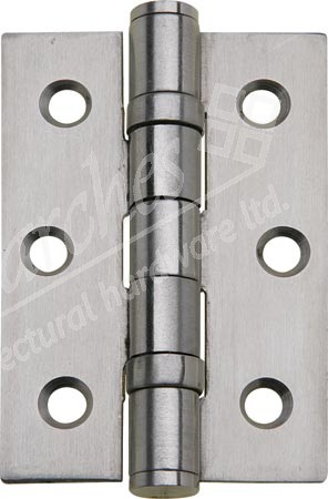 Stainless steel ball bearing butt hinge, 76 x 50 mm