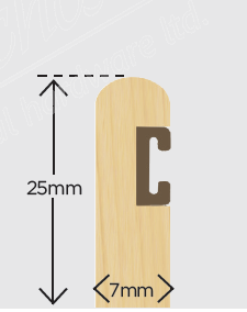 25mm x 7mm Timber Parting Bead + Carrier Primed 3m (Single)