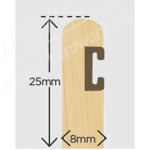 25mm x 8mm Timber Parting Bead + Carrier Primed 3m (Pack 10)