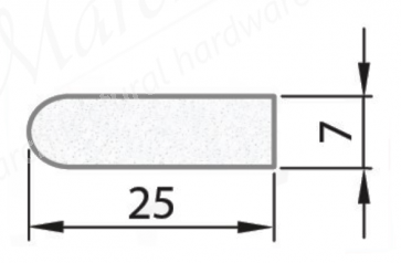 Exiwood Solid Parting Bead 25mm x 7mm x 3m White (Pack 10)