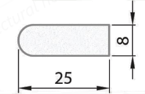 Exiwood Solid Parting Bead 25mm x 8mm x 3m White (Pack 10)