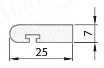 Exiwood T Slot Parting Bead 25mm x 7mm x 3m White (Pack 10)