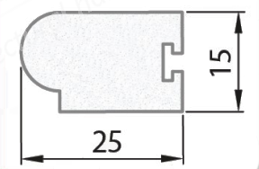 Exiwood T Slot Staff Bead 25mm x 15mm x 3m White (Pack 10)