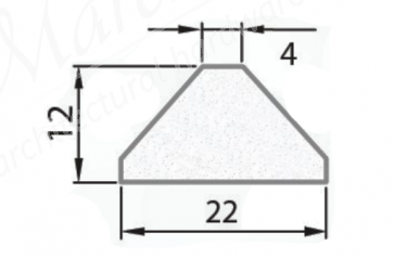 Exiwood Georgian Bevelled Bar 22mm x 12mm x 4mm x 3m White (Pack 10)