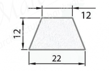 Exiwood Georgian Bevelled Bar 22mm x 12mm x 12mm x 3m White (Pack 10)