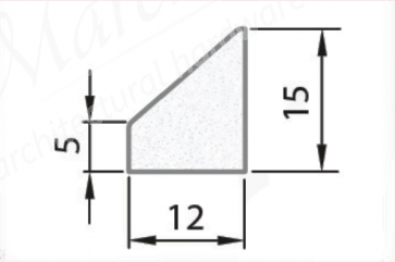 Exiwood Pinned Glazing Bead 15mm x 12mm x 5mm x 3m White (Pack 10)