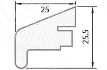 Exiwood Push Fit Glazing Bead 25mm x 25.5mm x 3m White (Pack 10)