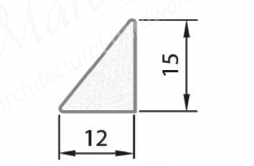 Exiwood Pinned Glazing Bead 15mm x 12mm x 3m White (Pack 10)