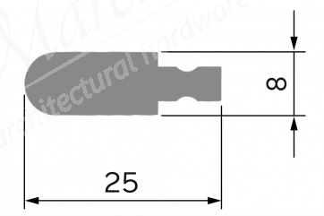 Exiwood Clip In Parting Bead 25mm x 8mm x 3m White (Pack 10)