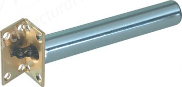 Concealed jamb door closer, rectangular plates