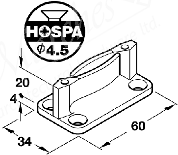 Lower Guide Plastic 60x34x24mm