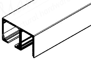 Top Track Fixed Glass Alu 2.0m