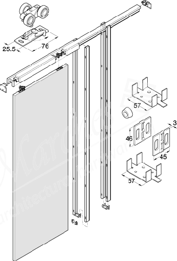 Pocket Hideaway Door System 760mm Set