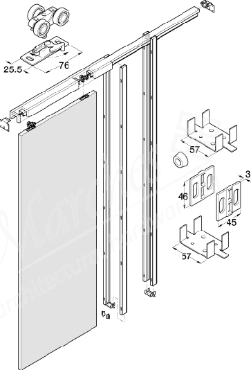 Pocket Hideaway door systems for 1 door