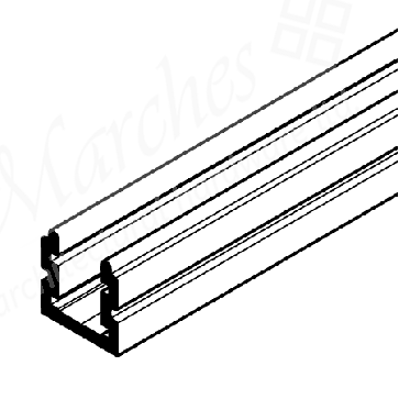 HAWA bottom channel, 24 x 25 mm