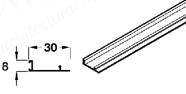 Fascia Profile 2.5m Anod Alu