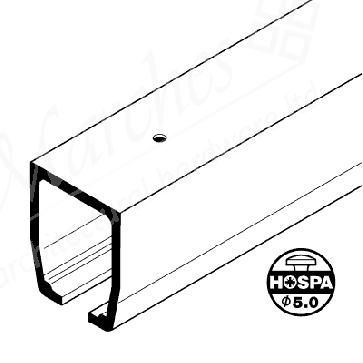 J160 Upper Track 3.0 Mtr Silv  Anod.