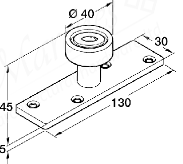 Top Roller Guide 130x30mm St