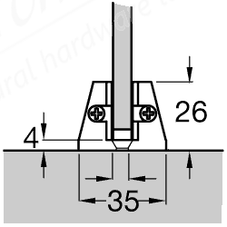 Bottom Guide Alu Silv Anod