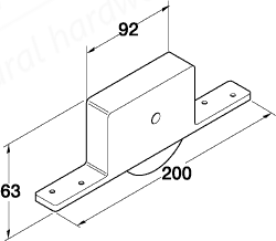 Bttom Roller 200x63mm Die Cast