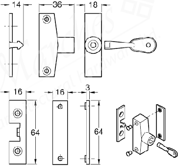 Snaplock F Window Std Key - White