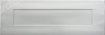Letter plate, aluminium, 355/406 x 125 mm