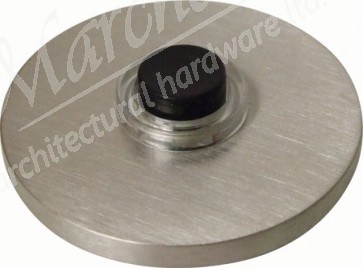 Round bell push, stainless steel