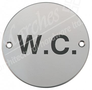 Wc Graphic Sign 76mm Sss