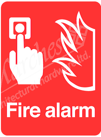 Fire Alarm Sign Std 200x150mm
