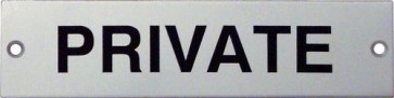 Private Sign 140x35mm Sss