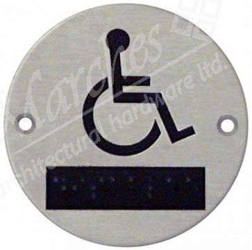 Disabled Symb Tactile 76mm Sss