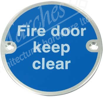 Fire Dr Keep Clear Circle Dia76mm Sss