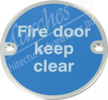Fire door keep clear mandatory sign