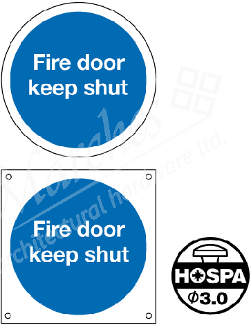 Fire door keep shut mandatory sign