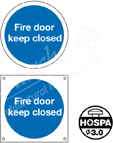 Blue Fire Dr Keep Closed Dia76mm Self Ad