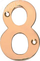 Numeral 2 Pol Brass 76mmh