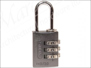145/20 20mm Titanium Combination Aluminium Padlock 46576